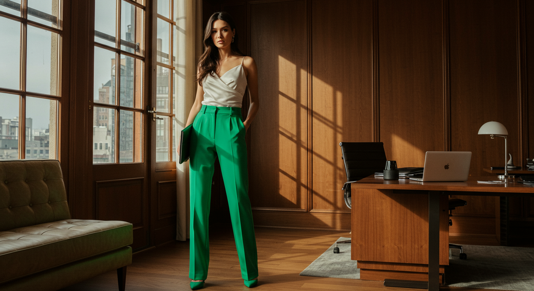 The Power of Green: Elevate Your Workwear with Sufiana Formal Pants - Sufiana