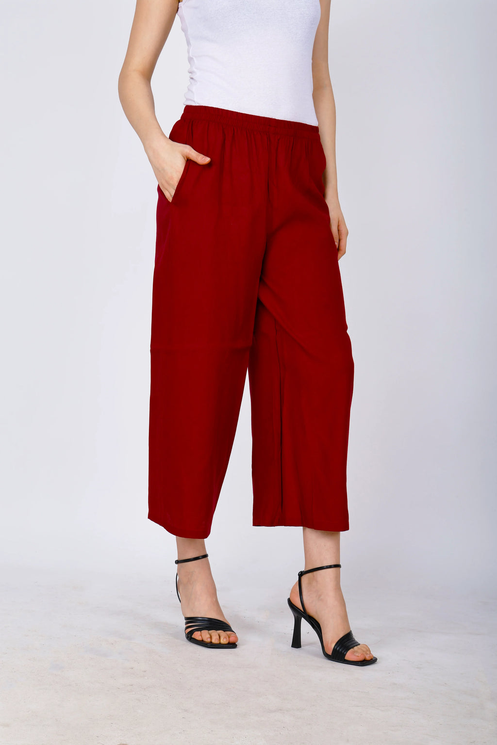 Maroon Palazzo For Women - Sufiana