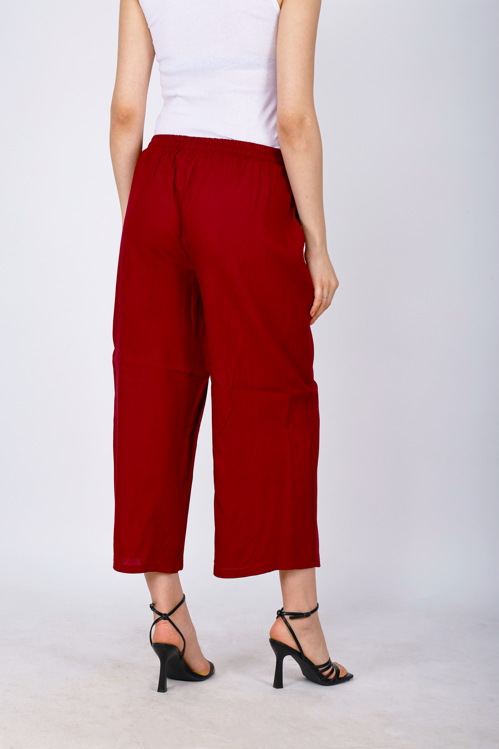 Maroon Palazzo for Women Premium Rayon Style - Sufiana