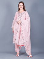Pink Kurta Pant Set – Elegant Georgette Ensemble - Sufiana