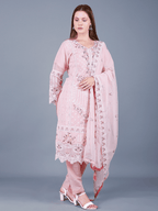 Pink Kurta Pant Set – Elegant Georgette Ensemble - Sufiana