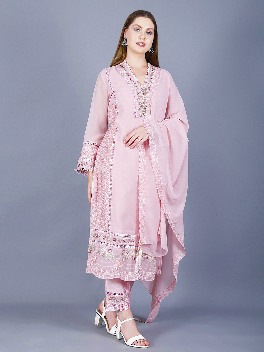 Sufiana Pink Signature Suit - Sufiana