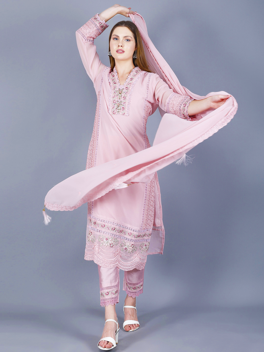 Sufiana Pink Signature Suit - Sufiana