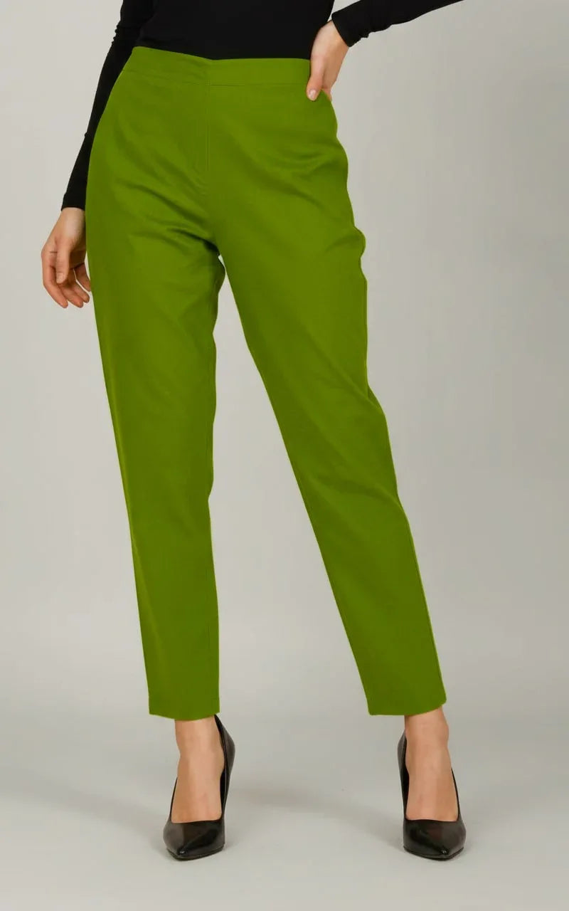 Sufiana Leaf Green Trouser pants For Women - Sufiana