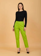 Sufiana Lime Green Trouser Pants For Women - Sufiana