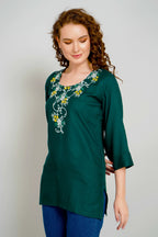 Sufiana Green Tunic For Women - Sufiana