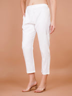 Sufiana Elegant Formal White Trouser for Women | Stylish Office & Casual Wear Pants