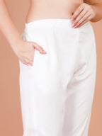 Sufiana Elegant Formal White Trouser for Women | Stylish Office & Casual Wear Pants