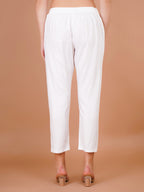 Sufiana Elegant Formal White Trouser for Women | Stylish Office & Casual Wear Pants