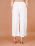 White Palazzo for Women Premium Rayon Comfort - Sufiana