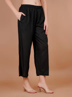Black Palazzo For Women - Sufiana