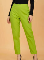 Sufiana Lime Green Trouser Pants For Women - Sufiana