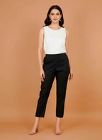 Black Fromal Trouser Pants For Women - Sufiana