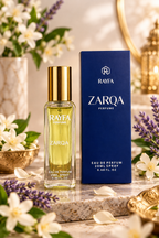 Rayfa Zarqa Premium Eau De Parfum for Women | Long Lasting Luxury Floral Fragrance | Elegant Fresh & Warm Scent | 20ML Pocket Perfume