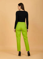 Sufiana Lime Green Trouser Pants For Women - Sufiana