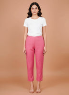 Sufiana Elegant Formal Pink Trouser for Women | Stylish Office & Casual Wear Pants