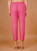 Sufiana Dark Pink Trouser Pants For Women - Sufiana