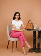 Sufiana Dark Pink Trouser Pants For Women - Sufiana