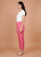 Sufiana Elegant Formal Pink Trouser for Women | Stylish Office & Casual Wear Pants