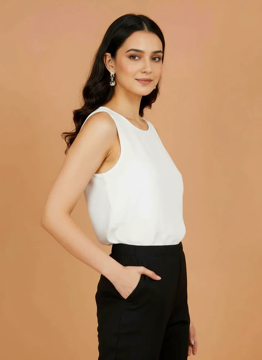 Black Fromal Trouser Pants For Women - Sufiana