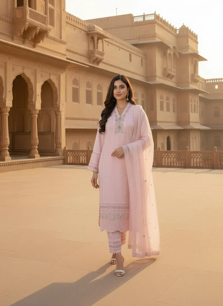 Sufiana Signature 3 Piece Suit for Women Premium Georgette & Silk - Sufiana