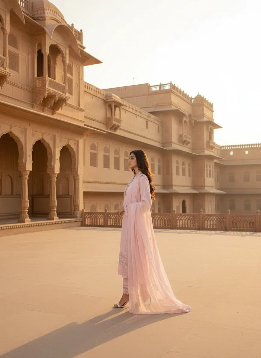 Sufiana Signature 3 Piece Suit for Women Premium Georgette & Silk - Sufiana