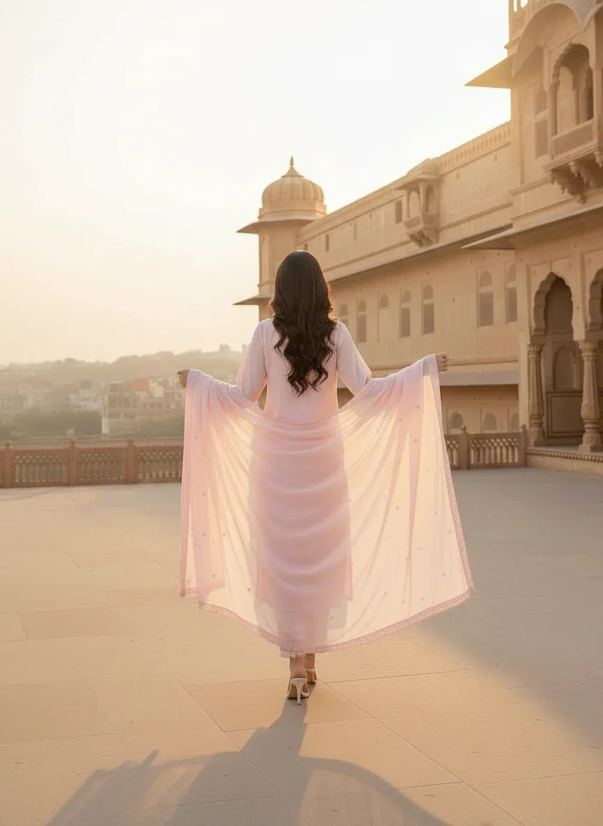 Sufiana Signature 3 Piece Suit for Women Premium Georgette & Silk - Sufiana