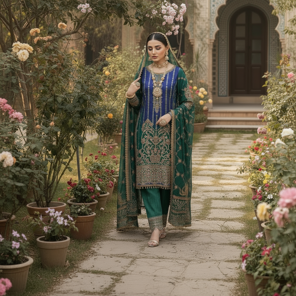 Luxury Ethnic Wear Premium Designer Kurti Set for Women - Sufiana