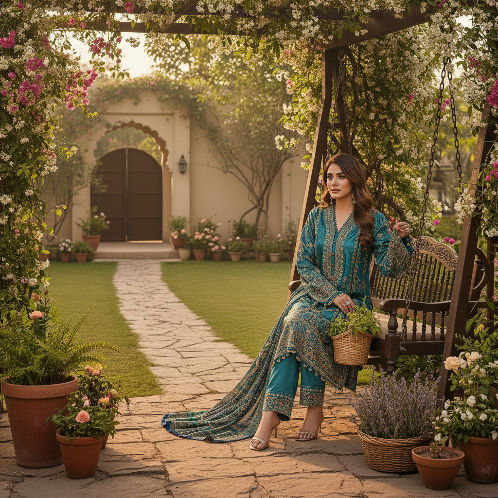 Blue Luxury Ethnic Wear Kurti Set for Women - Sufiana