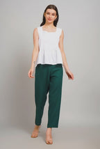 Sufiana Dark Green Trouser Pants For Women